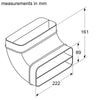 Bosch HEZ9VDSB2 Flat Channel 90° Vertical Bend (Large Radius) Suitable For Worktop Depth Minimum 70cm