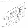 Neff Z861SB4 Flat Channel 90° Vertical Bend (Short Radius) Suitable For Worktop Depth Minimum 60cm