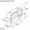 Bosch HEZ9VDSB4 Flat Channel 90° Vertical Bend (Short Radius) Worktop Depth Min 60cm