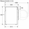 Bosch Series 6 WPG23108GB 8Kg Condenser Tumble Dryer - White - B Rated