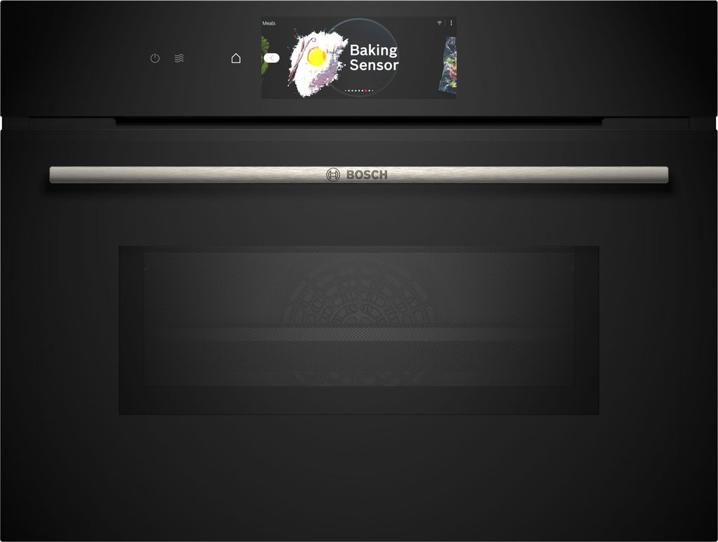 Bosch Series 8 CMG778NB1 Wifi Connected Built In Compact Electric Single Oven with Microwave Function - Black