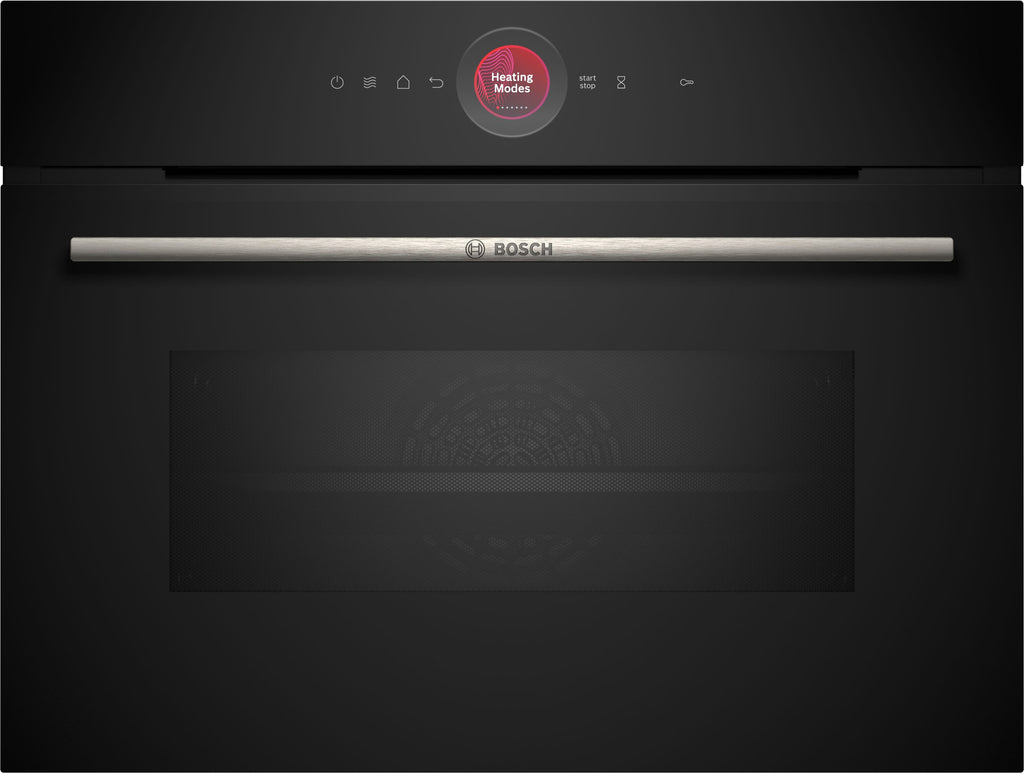 Bosch Series 8 CMG7241B1B Built In Compact Electric Single Oven with Microwave Function - Black