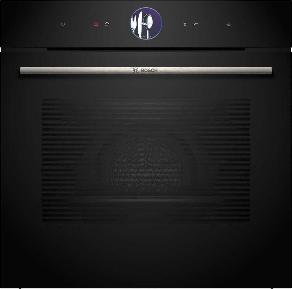 Bosch Series 8 HSG7364B1B Wifi Connected Built In Electric Single Oven with Steam Function - Black
