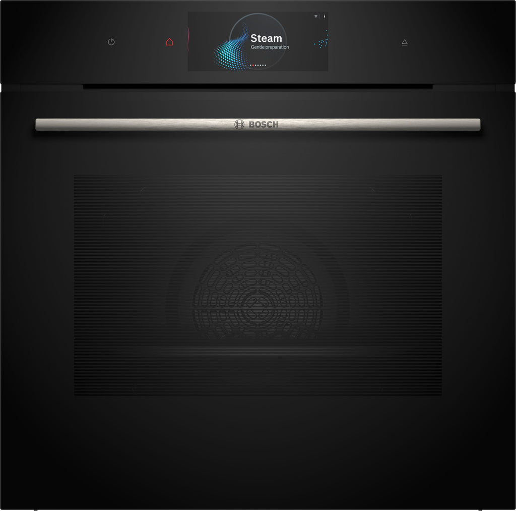 Bosch Series 8 HSG7584B1 Wifi Connected Built In Electric Single Oven with Steam Function - Black