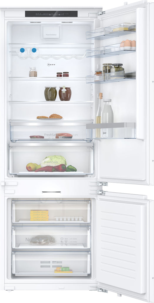 Neff N70 KB7966DD0 XXL Integrated Frost Free Fridge Freezer with Fixed Door Fixing Kit - White - D Rated