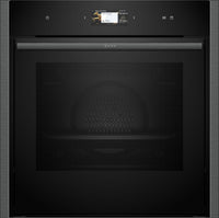 NEFF N90 Slide&Hide B64FS31G0B Wifi Connected Built In Electric Single Oven with Steam Function - Graphite