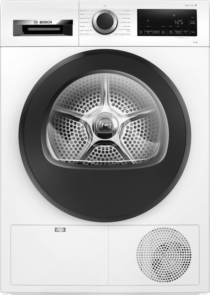 Bosch Series 6 WPG23108GB 8Kg Condenser Tumble Dryer - White - B Rated