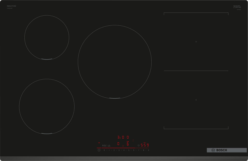 Bosch Series 6 PVW831HB1E 80cm Wifi Connected Induction Hob - Black