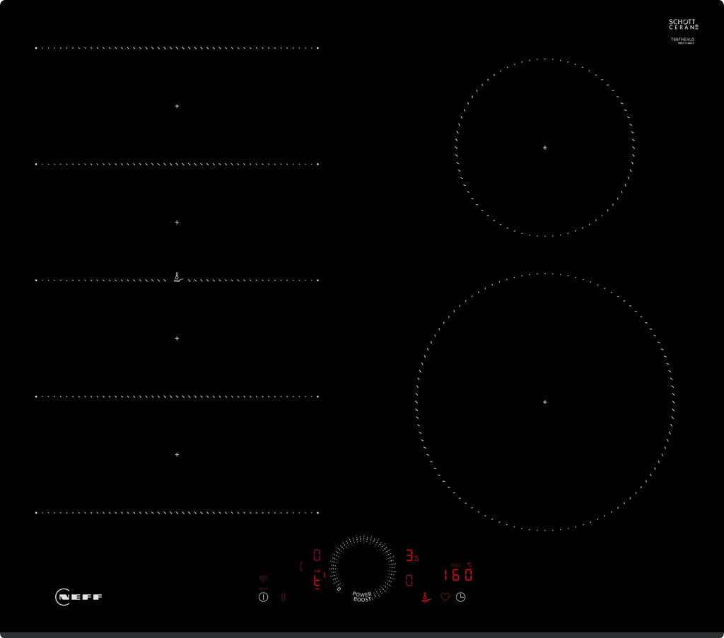 Neff N70 T66FHE4L0 Wifi Connected 59cm Induction Hob - Black