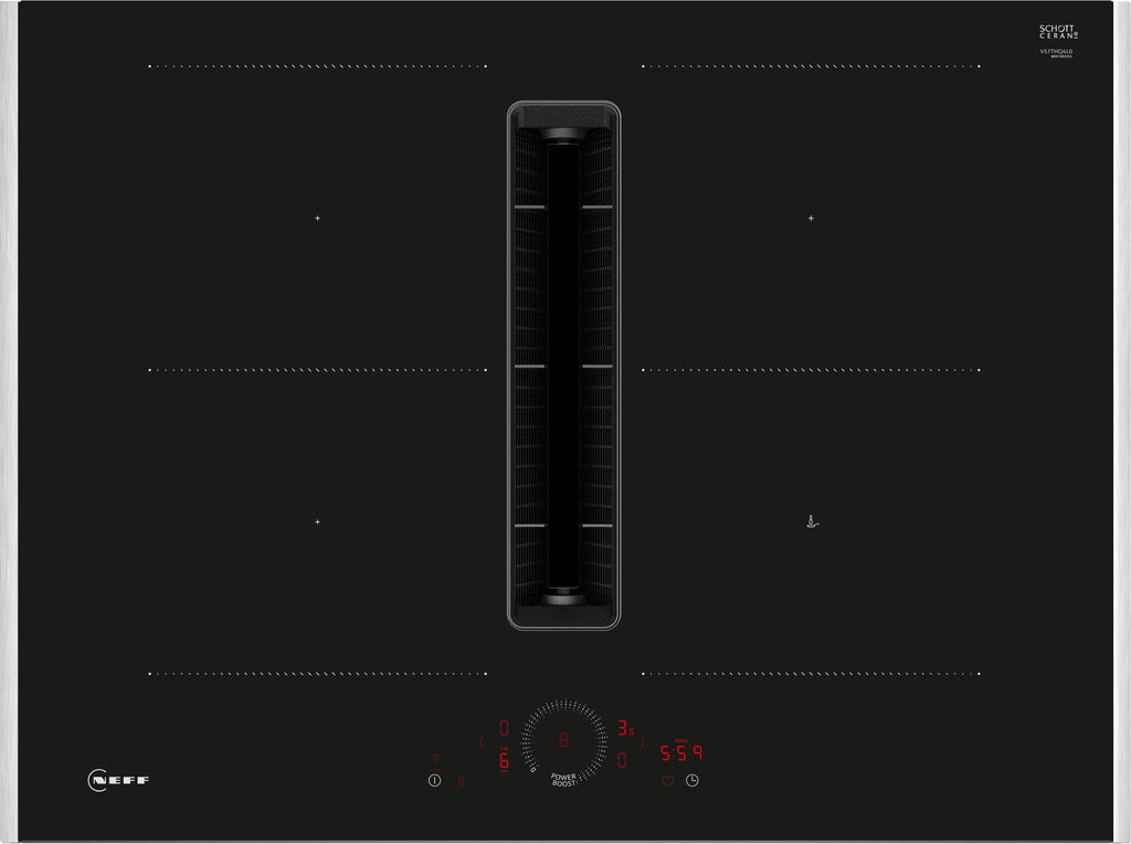 Neff N70 V57THQ4L0 Wifi Connected 70cm Venting Induction Hob - Surface Mount with Frame