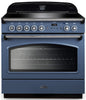 Rangemaster CLAS90FXEISB/C Classic FX 90cm Electric Range Cooker with Induction Hob - Stone Blue/Chrome Trim