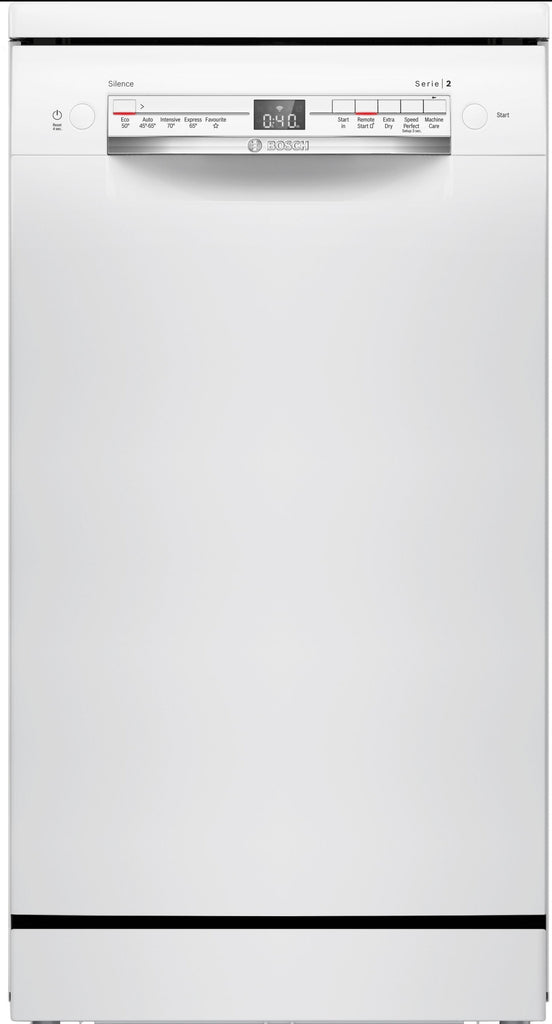 Bosch Series 2 SPS2IKW01G Wifi Connected Slimline Dishwasher - White - F Rated