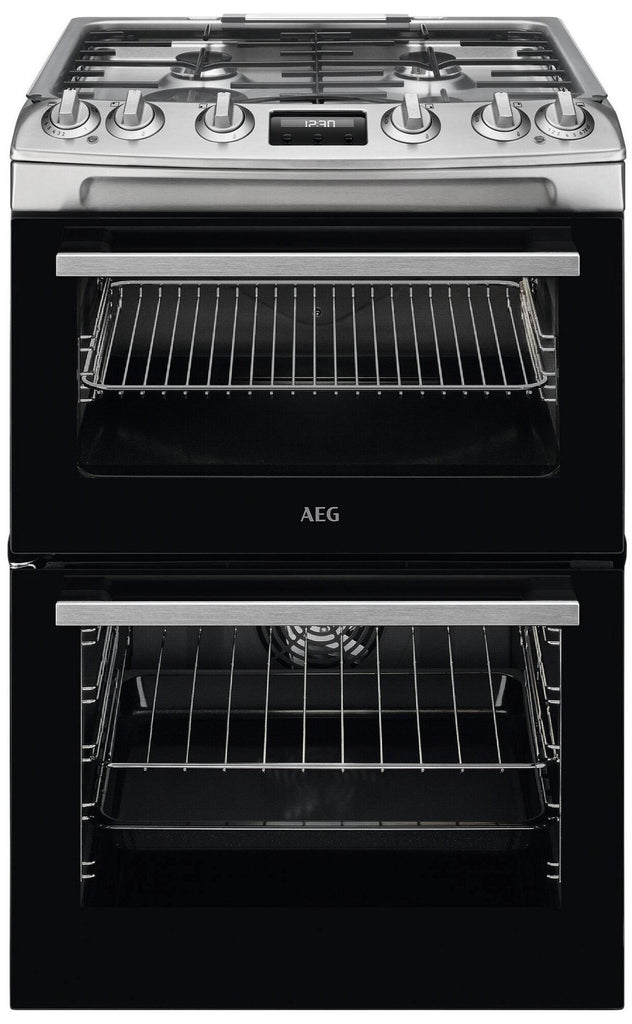 Aeg CKX6540ACM 60cm Dual Fuel Cooker - Stainless Steel