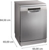Bosch Series 4 SMS4EMI06G Wifi Connected Standard Dishwasher - Silver/Inox - B Rated