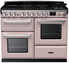 Rangemaster ESDLO110DFPPPK/CM1 Estel Deluxe OC 110cm Dual Fuel Range Cooker - Pale Pink/Chrome Trim