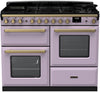Rangemaster ESDLO110DFPHTH/AB1 Estel Deluxe OC 110cm Dual Fuel Range Cooker - Heather/Antique Brass Trim