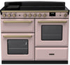 Rangemaster ESDLO110EIPPPK/AB1 Estel Deluxe OC 110cm Induction Range Cooker - Pale Pink/Antique Brass Trim