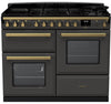 Rangemaster ESDLO110DFPSLT/AB1 Estel Deluxe OC 110cm Dual Fuel Range Cooker - Slate/Antique Brass Trim
