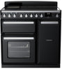 Rangemaster ESDL90EIPGBL/CM1 Estel Deluxe 90cm Induction Range Cooker - Gloss Black/Chrome Trim