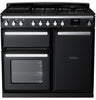 Rangemaster ESDL100DFPGBL/CM1 Estel Deluxe 100cm Dual Fuel Range Cooker - Gloss Black/Chrome Trim