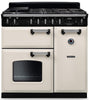 Rangemaster CL90DFPPCR/CM1 Classic 90cm Dual Fuel Range Cooker - Pale Cream/Chrome Trim