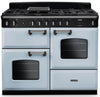 Rangemaster CLO110DFPMSB/CM1 Classic OC 110cm Dual Fuel Range Cooker - Misty Blue/Chrome Trim