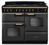 Rangemaster CLDLO110DFPSLT/AB1 Classic Deluxe OC 110cm Dual Fuel Range Cooker - Slate/Antique Brass Trim