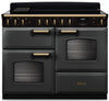 Rangemaster CLDLO110EIPSLT/AB1 Classic Deluxe OC 110cm Induction Range Cooker - Slate/Antique Brass Trim