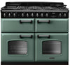 Rangemaster CLDLB110DFPMGR/CM1 Classic Deluxe BC 110cm Dual Fuel Range Cooker - Mineral Green/Chrome