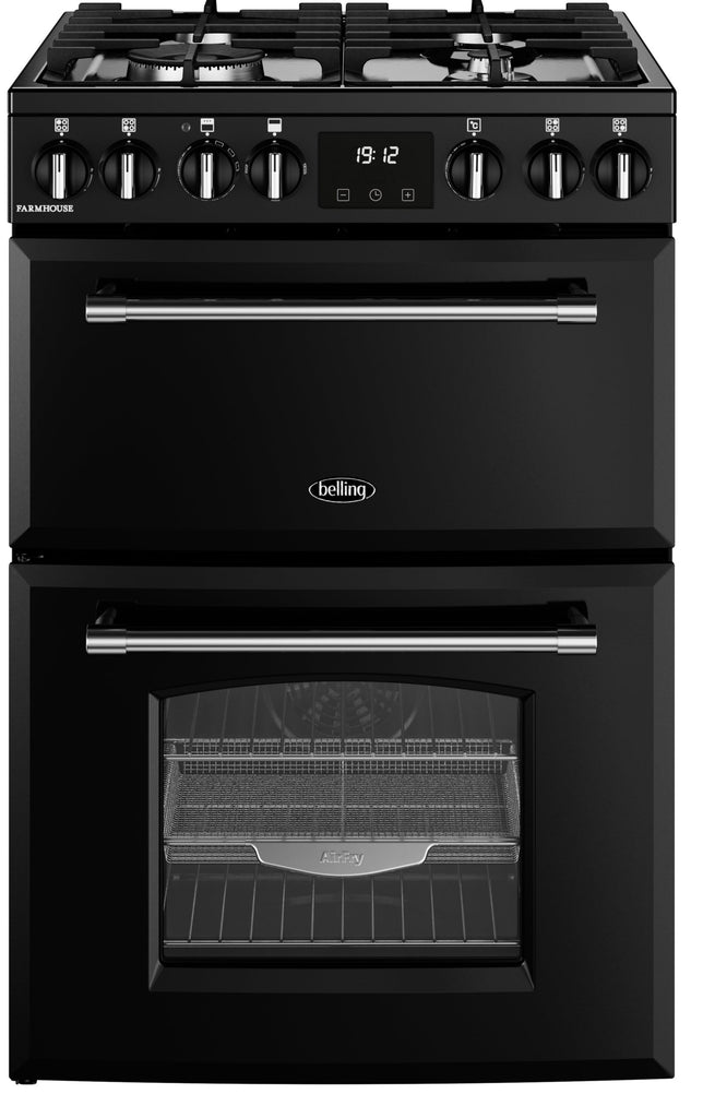 Belling Farmhouse 60DF 60cm Dual Fuel Cooker - Black