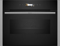 NEFF N70 C24MR21N0B Wifi Connected Built In Compact Electric Single Oven with Microwave Function - Stainless Steel