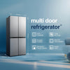 Fridgemaster MQ79395ES Amercian Fridge Freezer - Silver - E Rated