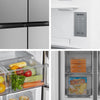 Fridgemaster MQ79395ES Amercian Fridge Freezer - Silver - E Rated