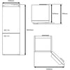 CDA Florence Tea Rose 60cm wide Retro Frost Free Fridge Freezer - D Rated