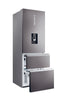 Haier HTW5618EWMP 60cm wide Frost Free Fridge Freezer - Dark Inox - E Rated