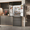 Haier HFR3718ENMD 70cm wide Frost Free Fridge Freezer - Dark Inox - E Rated