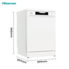 Hisense HS642D90WUK Standard Dishwasher - White - D Rated