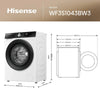Hisense WF3S1043BW3 10.5Kg Washing Machine with 1400 rpm - White - A Rated