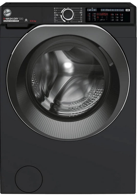Hoover HD496AMBCB/1-80 Wifi Connected 9Kg / 6Kg Washer dryer with 1400 rpm - Black - D Rated