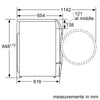 Bosch Series 8 WNC254ARGB Wifi Connected I-Dos 10.5Kg / 6Kg Washer Dryer With 1400 Rpm - Cast Iron Grey - D Rated
