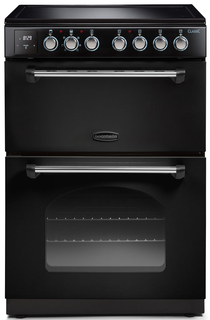 Rangemaster Classic CLA60ECBL/C 60cm Electric Cooker with Ceramic Hob - Black