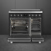 Smeg C92IPMB2 Symphony Classic 90cm Electric Range Cooker with Induction Hob - Black
