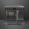 Smeg C92IPMB2 Symphony Classic 90cm Electric Range Cooker with Induction Hob - Black