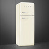 Smeg FAB30RCR6UK Retro 60cm wide Fridge Freezer - Cream - Right Hand Hinge - C Rated