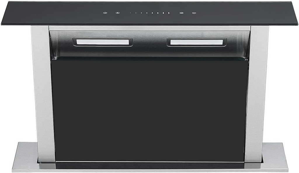 Cata UBDDGS60ABK1 60cm Downdraft Extractor - Stainless Steel with Black Glass