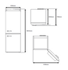 CDA Florence Barley 60cm wide Retro Frost Free Fridge Freezer - D Rated