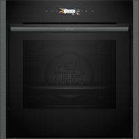 NEFF N70 Slide&Hide B54CR31G0B Wifi Connected Built In Electric Single Oven - Graphite