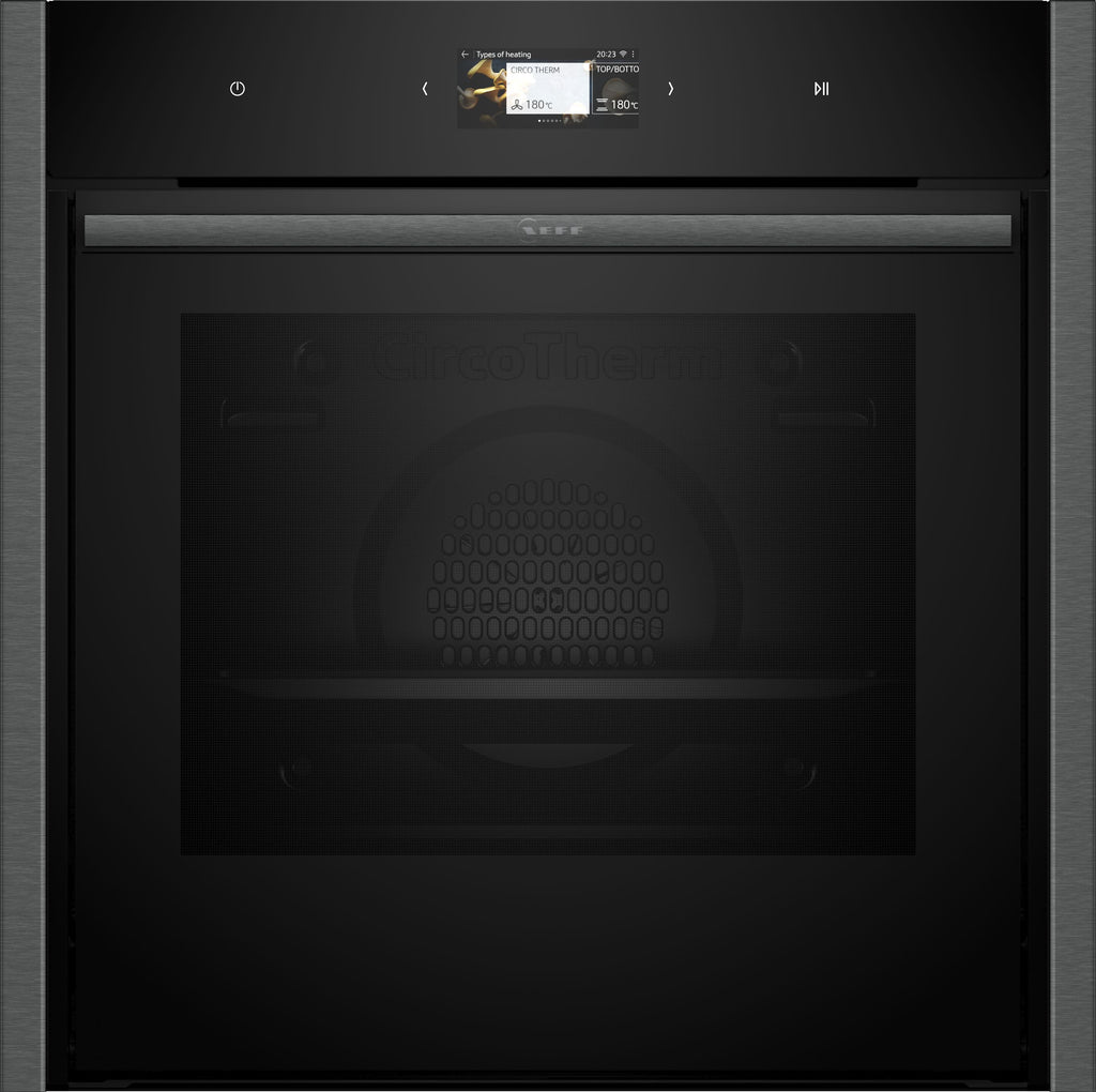 Neff N90 B64CS71G0B Slide&Hide Wifi Connected Built In Electric Single Oven - Graphite