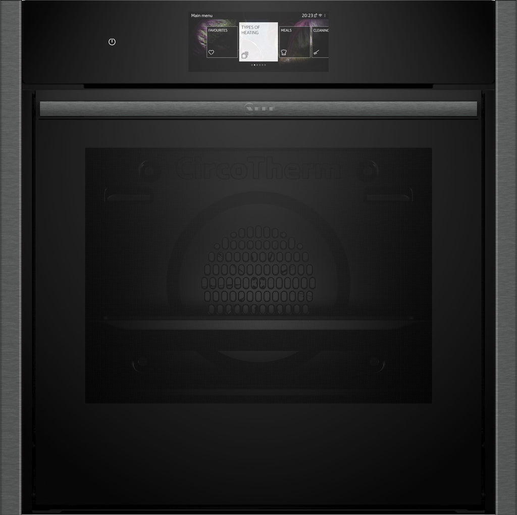 Neff N90 B64CT73G0B Slide&Hide Wifi Connected Built In Electric Single Oven - Graphite