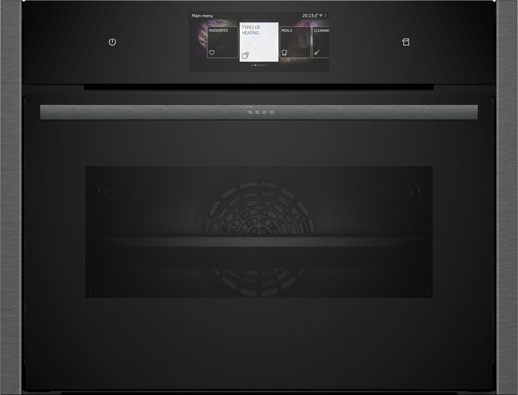 Neff N90 C24FT53G0B Wifi Connected Built In Compact Electric Oven with Steam Function - Graphite